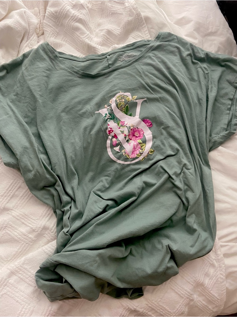 Xxl xl Victoria's Secret Floral Logo Tee tunic shirt